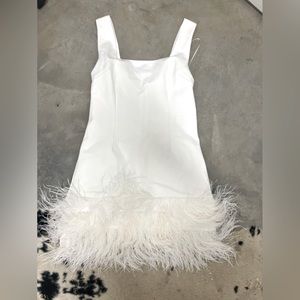 White Feathered Dress